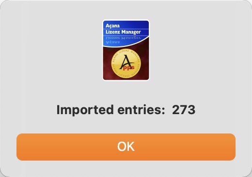Açana License Manager