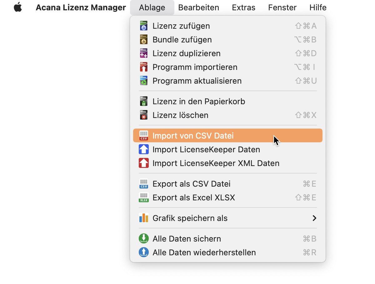 Açana License Manager